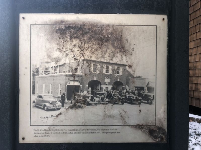 The First Building for the Bethesda Fire Department Marker image. Click for full size.
