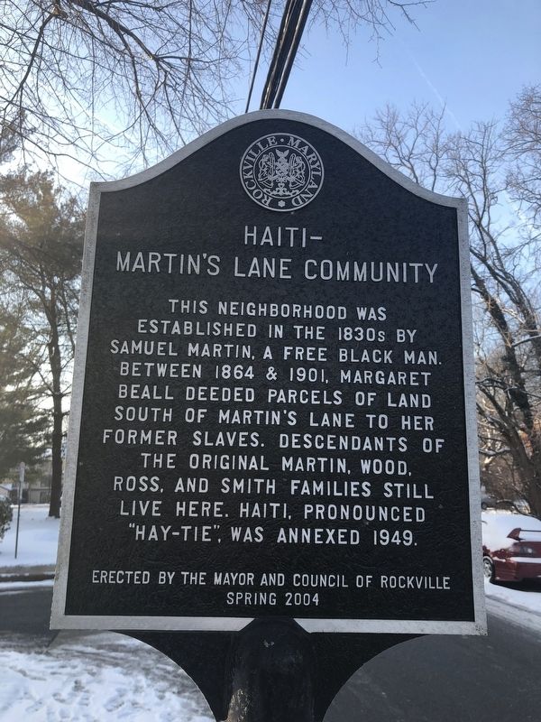 Haiti-Martin's Lane Community Marker. Click for full size. Haiti-Martin's Lane Community Marker image. Click for full size.