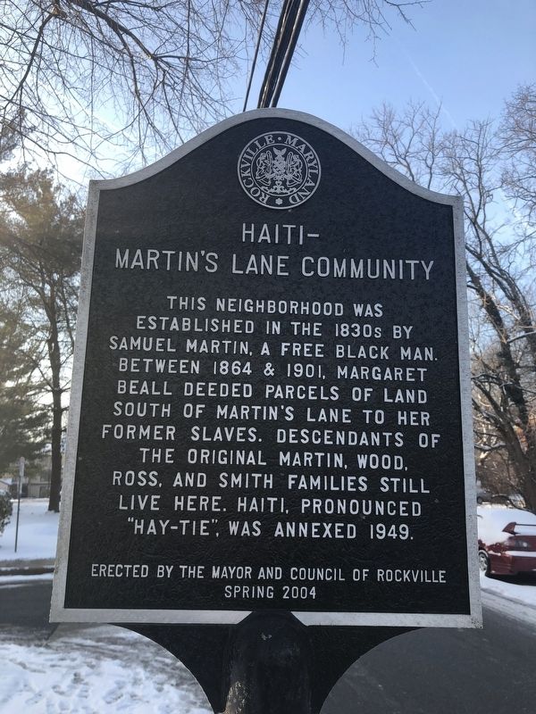 Haiti-Martin's Lane Community Marker image. Click for full size.