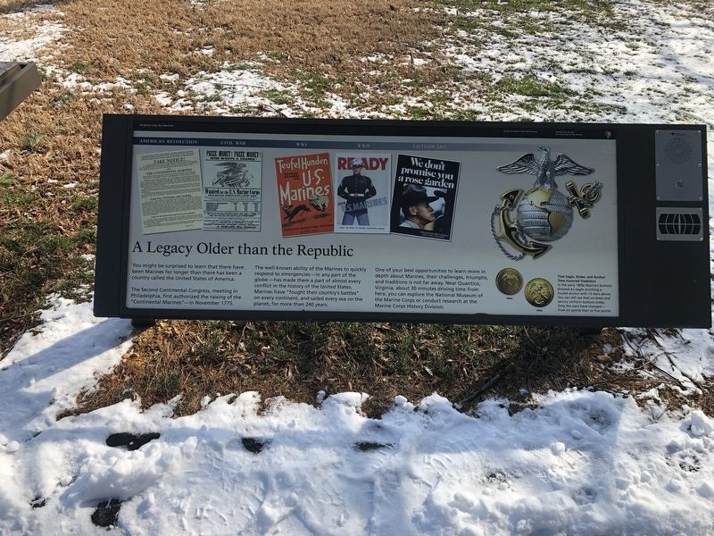 A Legacy Older than the Republic Marker. Click for full size. A Legacy Older than the Republic Marker image. Click for full size.
