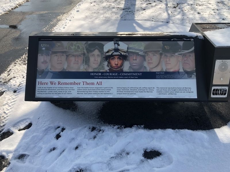 Here We Remember Them All Marker. Click for full size. Here We Remember Them All Marker image. Click for full size.