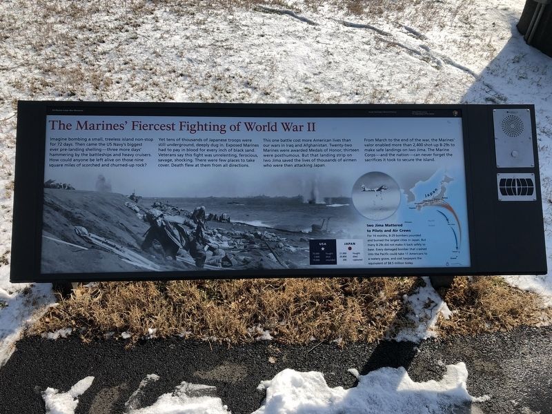The Marines' Fiercest Fighting of World War II Marker image. Click for full size.