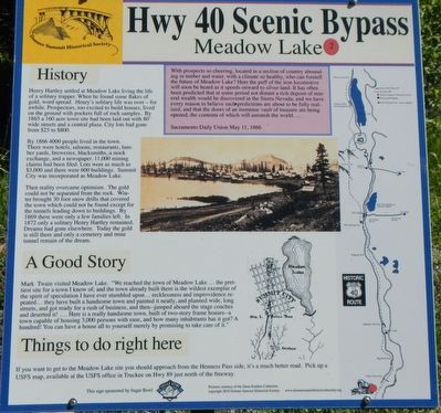 Meadow Lake Marker. Click for full size. Meadow Lake Marker image. Click for full size.