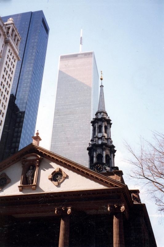 St. Pauls Chapel and the World Trade Center image. Click for full size.