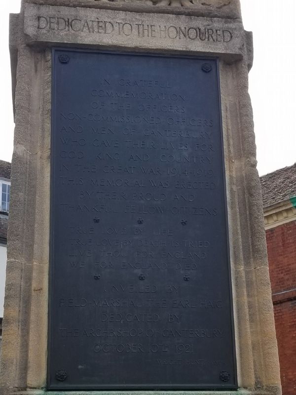 Canterbury War Memorial image. Click for full size.