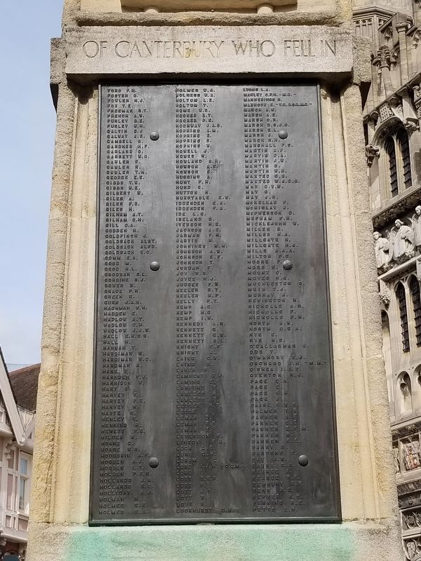 Canterbury War Memorial. Click for full size. Canterbury War Memorial image. Click for full size.