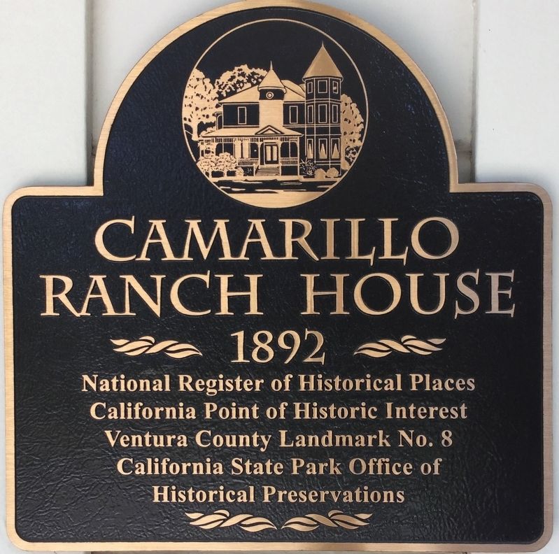 Camarillo Ranch House Marker image. Click for full size.