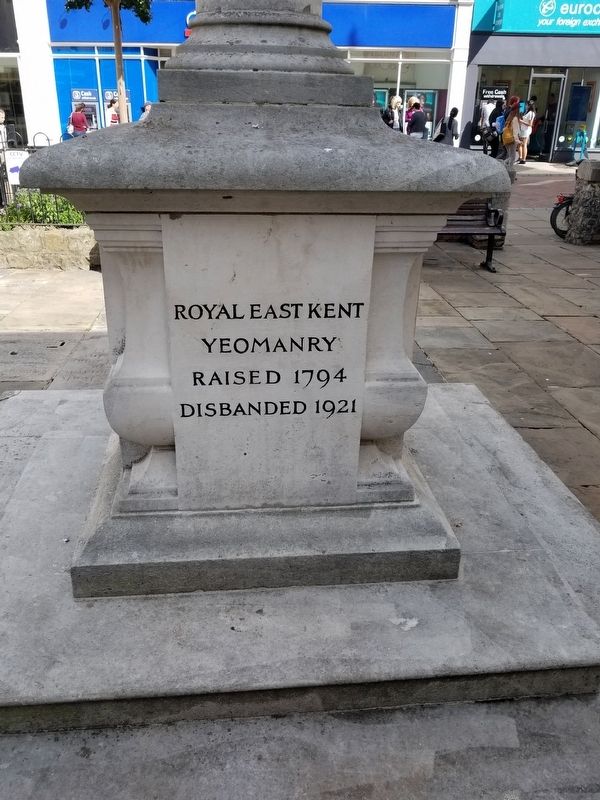 Royal East Kent Yeomanry Memorial. Click for full size. Royal East Kent Yeomanry Memorial image. Click for full size.