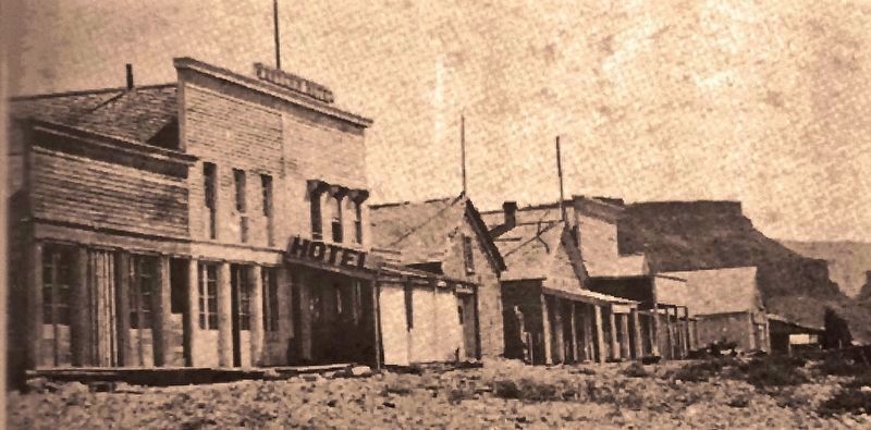 Marker detail: Original town of Wallula in decline image. Click for full size.