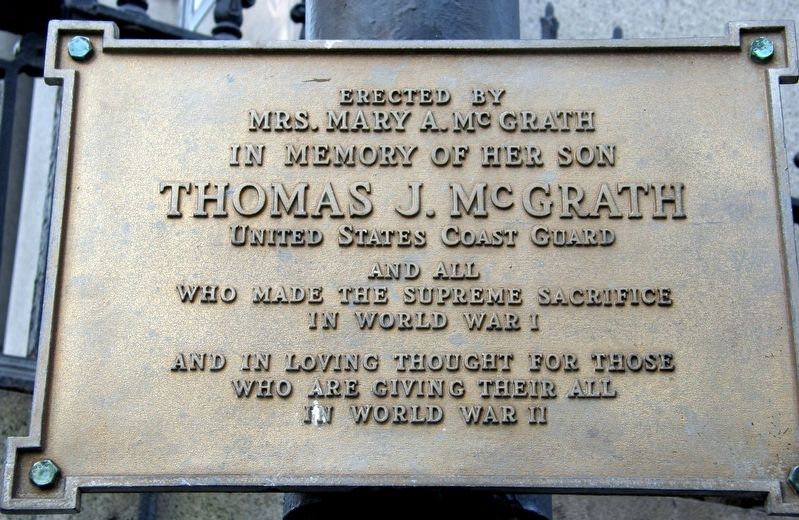 Thomas J. McGrath Memorial Flagpole Marker image. Click for full size.