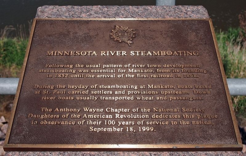 Minnesota River Steamboating marker image. Click for full size.