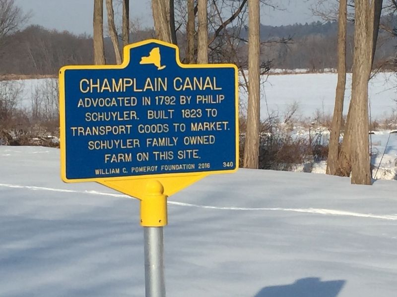 Champlain Canal Marker. Click for full size. Champlain Canal Marker image. Click for full size.