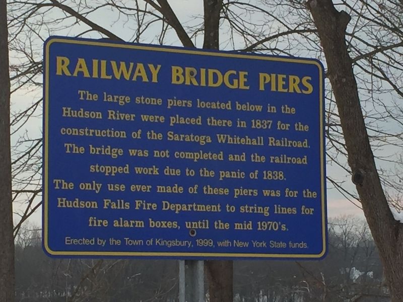 Railway Bridge Piers Marker image. Click for full size.