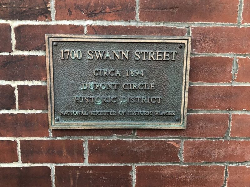 1700 Swann Street Marker. Click for full size. 1700 Swann Street Marker image. Click for full size.