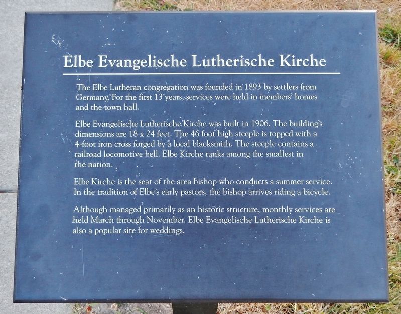 Elbe Evangelische Lutherische Kirche Marker image. Click for full size.