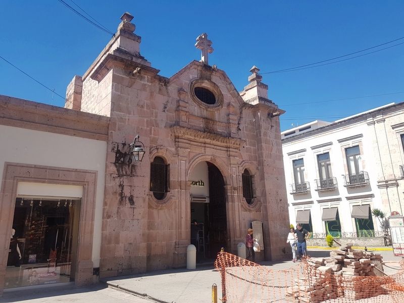 Former 'Los Juaninos' Chapel Marker. Click for full size. Former 'Los Juaninos' Chapel Marker image. Click for full size.