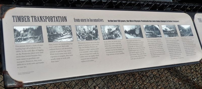 Timber Transportation Marker image. Click for full size.