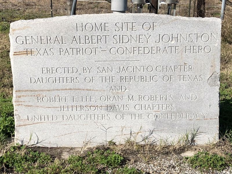 Homesite of General Albert Sidney Johnston Marker image. Click for full size.