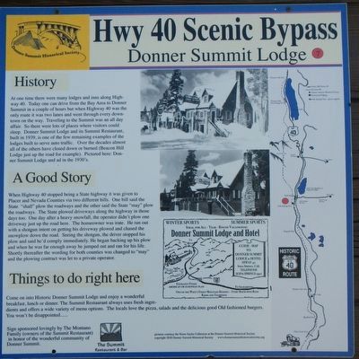 Donner Summit Lodge Marker image. Click for full size.