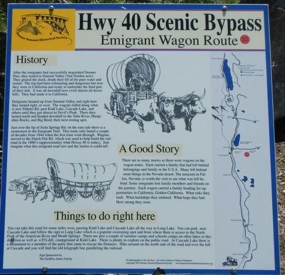 Emigrant Wagon Route Marker image. Click for full size.