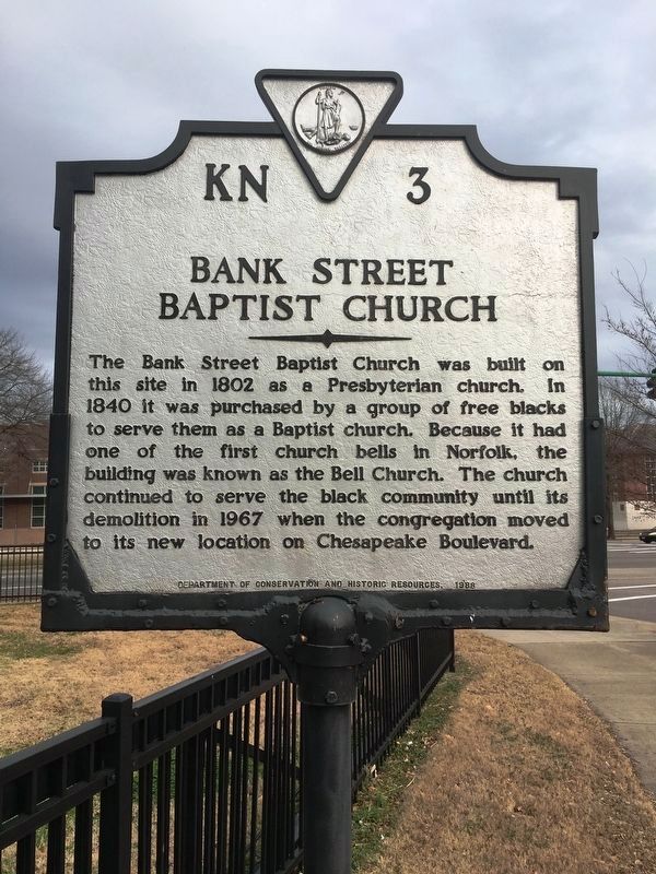 Bank Street Baptist Church Marker image. Click for full size.