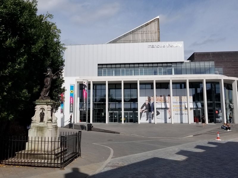 Christopher Marlowe Marker and the Marlowe Theatre. Click for full size. Christopher Marlowe Marker and the Marlowe Theatre image. Click for full size.