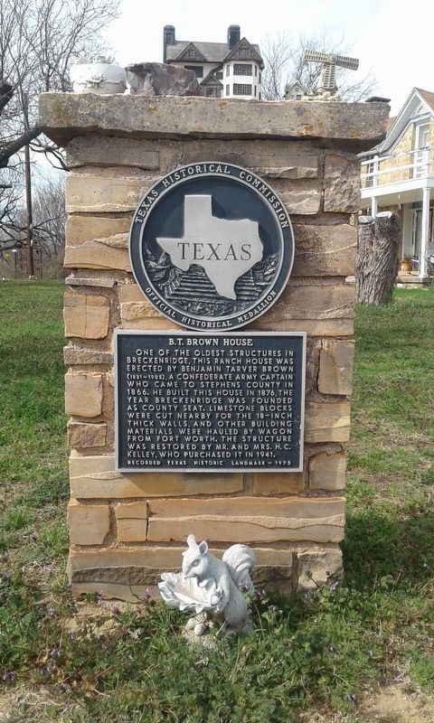 B. T. Brown House Marker. Click for full size. B. T. Brown House Marker image. Click for full size.