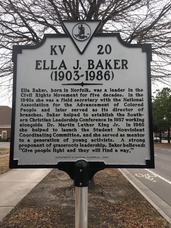 Ella J. Baker Marker image. Click for full size.