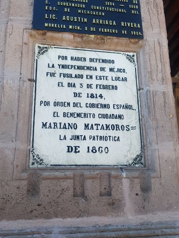 Mariano Matamoros Marker. Click for full size. Mariano Matamoros Marker image. Click for full size.