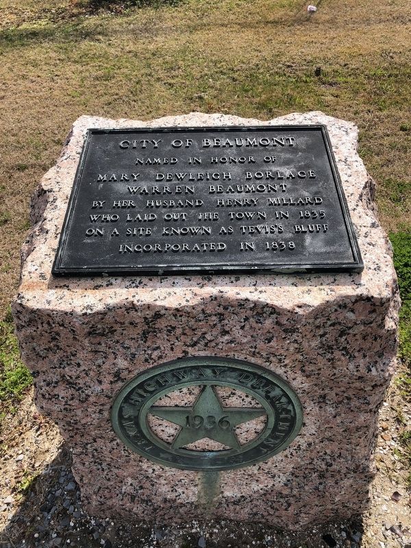 City of Beaumont Marker. Click for full size. City of Beaumont Marker image. Click for full size.