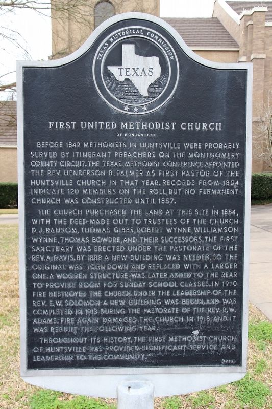 First United Methodist Church of Huntsville Marker. Click for full size. First United Methodist Church of Huntsville Marker image. Click for full size.