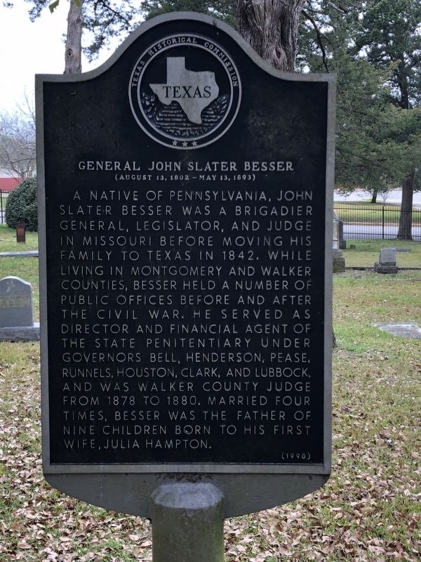 General John Slater Besser Marker. Click for full size. General John Slater Besser Marker image. Click for full size.