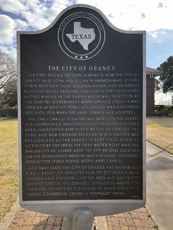 The City of Orange Marker. Click for full size. The City of Orange Marker image. Click for full size.