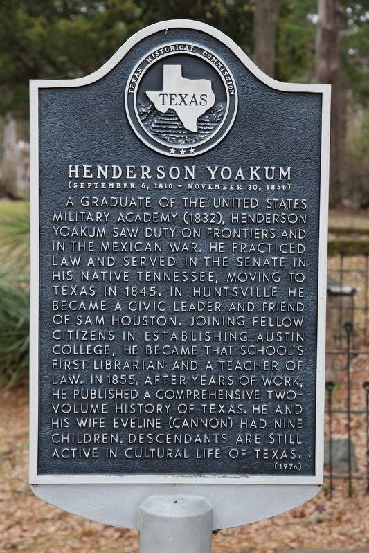 Henderson Yoakum Marker. Click for full size. Henderson Yoakum Marker image. Click for full size.