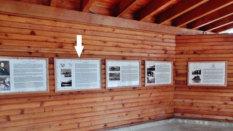 Makah Indian Tribe Marker (<i>wide view; marker visible on kiosk wall</i>) image. Click for full size.