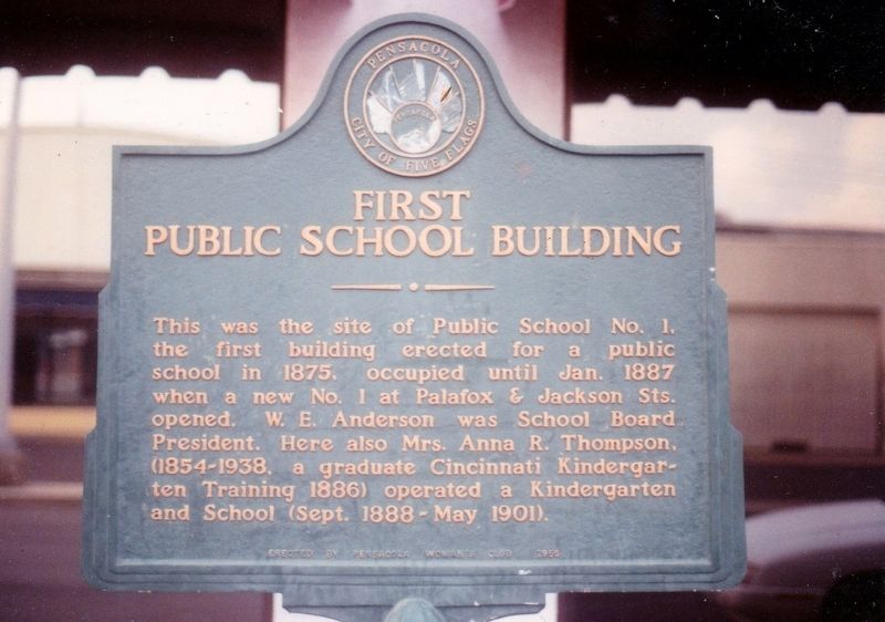 First Public School Building Marker image. Click for full size.