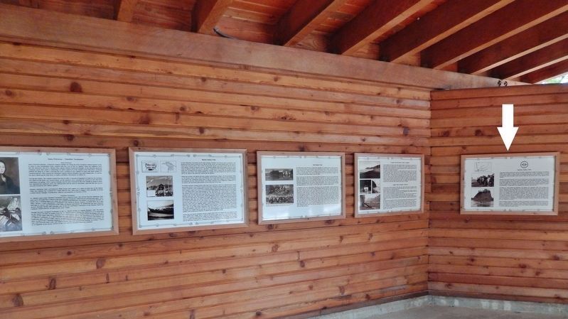 Quileute Indian Tribe Marker (<i>wide view; marker visible on kiosk wall</i>). Click for full size. Quileute Indian Tribe Marker (<i>wide view; marker visible on kiosk wall</i>) image. Click for full size.