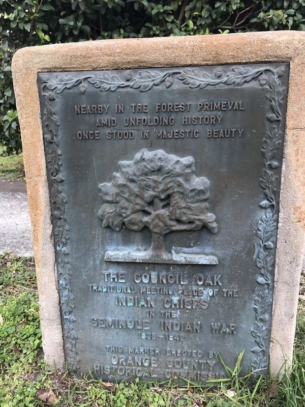 The Council Oak Marker. Click for full size. The Council Oak Marker image. Click for full size.