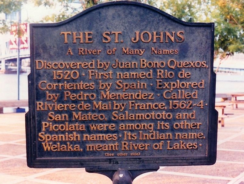 The St. Johns Marker (side 1) image. Click for full size.
