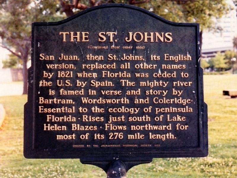 The St. Johns Marker (side 2) image. Click for full size.