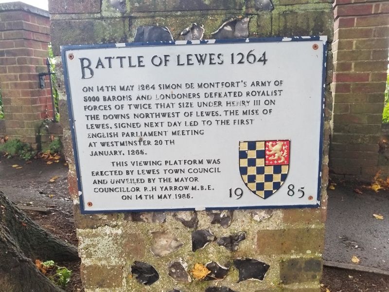 Battle of Lewes 1264 Marker image. Click for full size.
