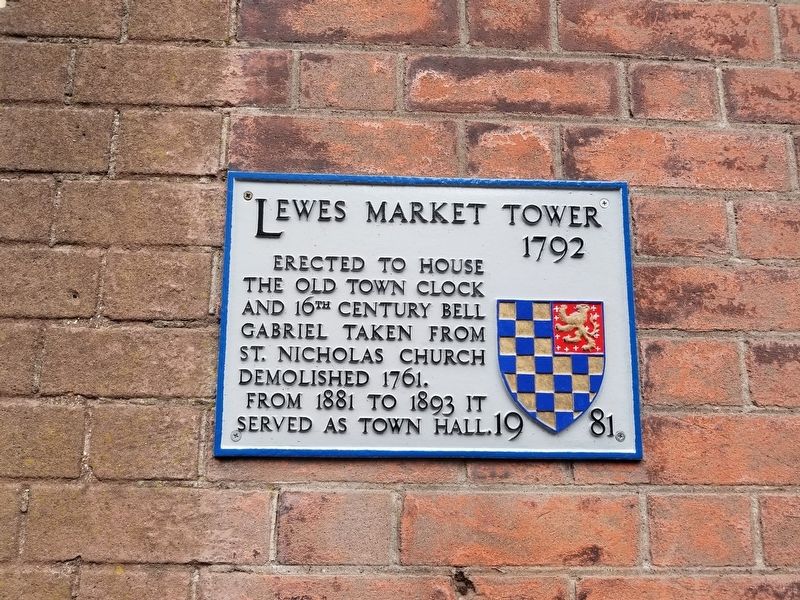 Lewes Market Tower Marker image. Click for full size.