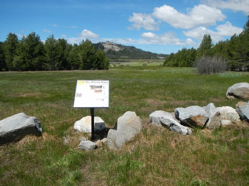 Dutch Flat Donner Lake Wagon Road Marker image. Click for full size.