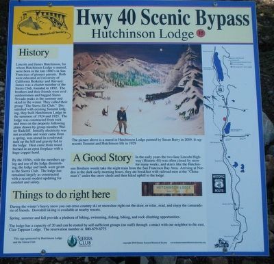 Hutchinson Lodge Marker. Click for full size. Hutchinson Lodge Marker image. Click for full size.