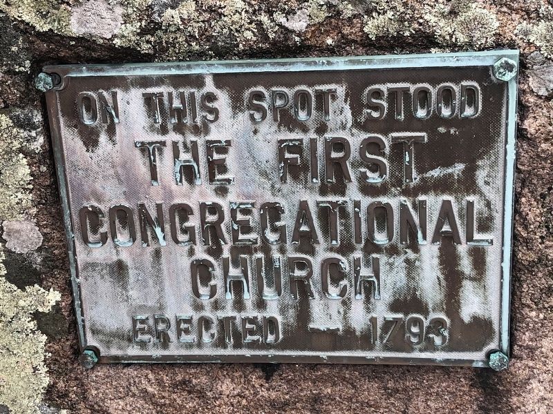 On This Spot Stood the First Congregational Church Marker. Click for full size. On This Spot Stood the First Congregational Church Marker image. Click for full size.