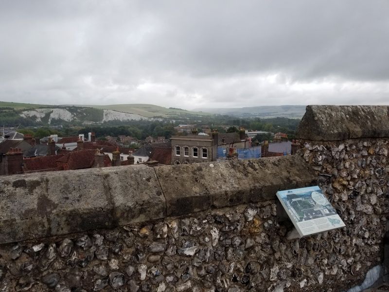 The Curtain Wall and Castle Moat Marker. Click for full size. The Curtain Wall and Castle Moat Marker image. Click for full size.