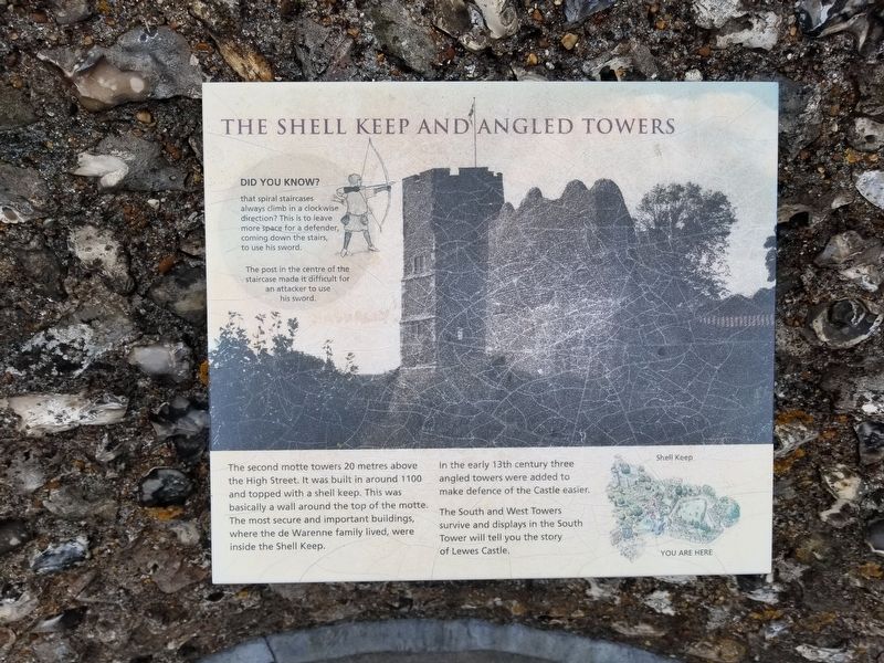 The Shell Keep and Angled Towers Marker image. Click for full size.