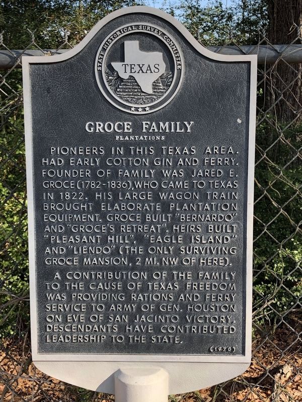 Groce Family Plantations Marker image. Click for full size.