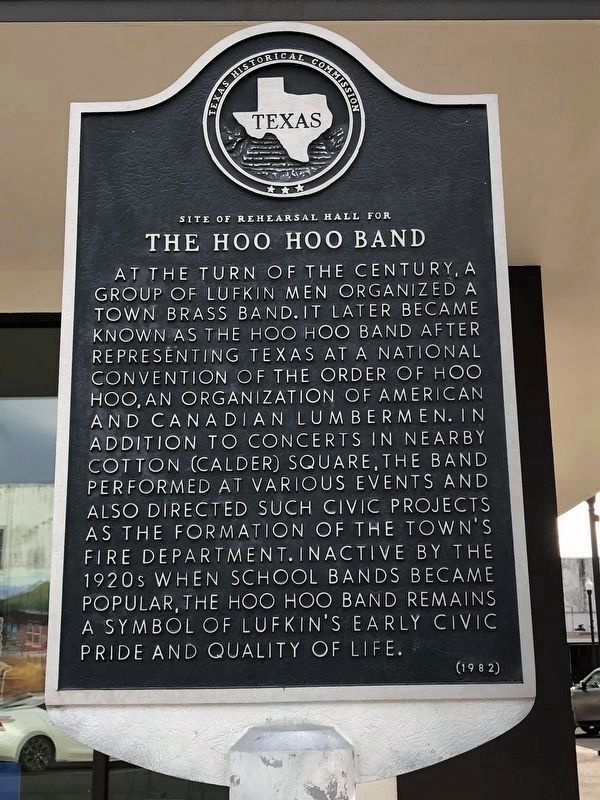 Site of Rehearsal Hall for The Hoo Hoo Band Marker image. Click for full size.