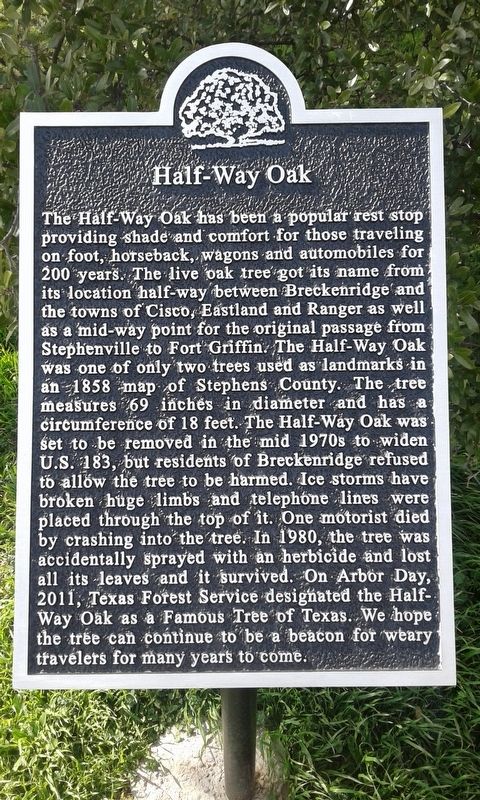 Half-Way Oak Marker image. Click for full size.